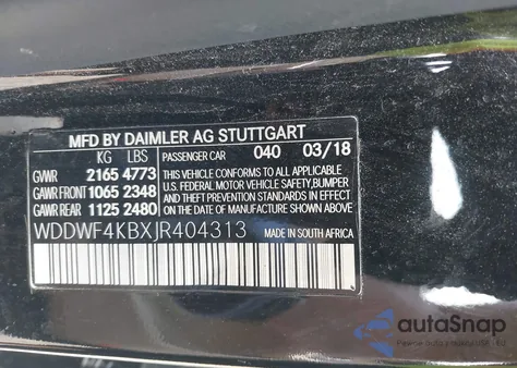 2018 Mercedes-Benz C 300 4Matic z USA, uszkodzony, nr VIN WDDWF4KBXJR404313
